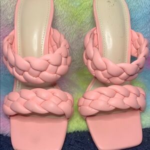 Braided Pink Women's Sandals